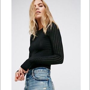 FREE PEOPLE•Seamless Perforated Top